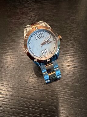 Men's Two-Tone Stainless Steel Watch with Mother-of-Pearl Dial